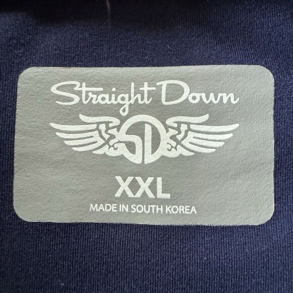 Straight Down 1/4 Zip Golf Pullover Men's XXL Blue Mock Neck Long Sleeve Golf - Picture 8 of 9